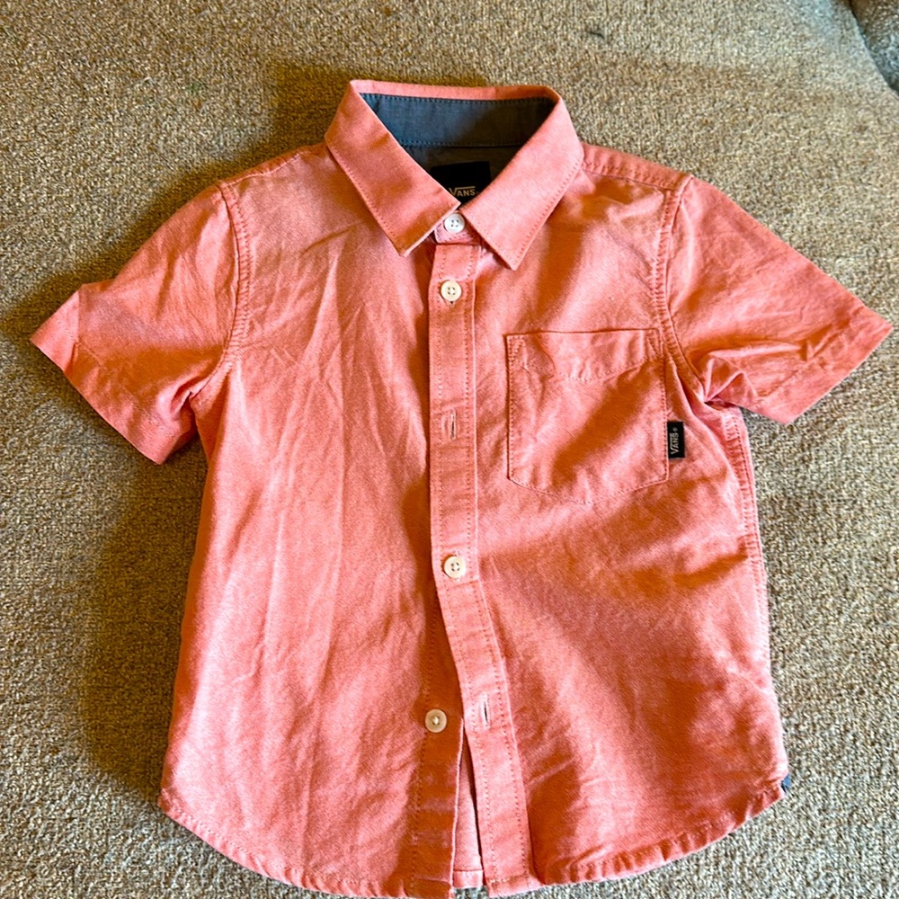 Never worn pink vans button down size 4